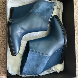 Bally wedge heels/ boots blue